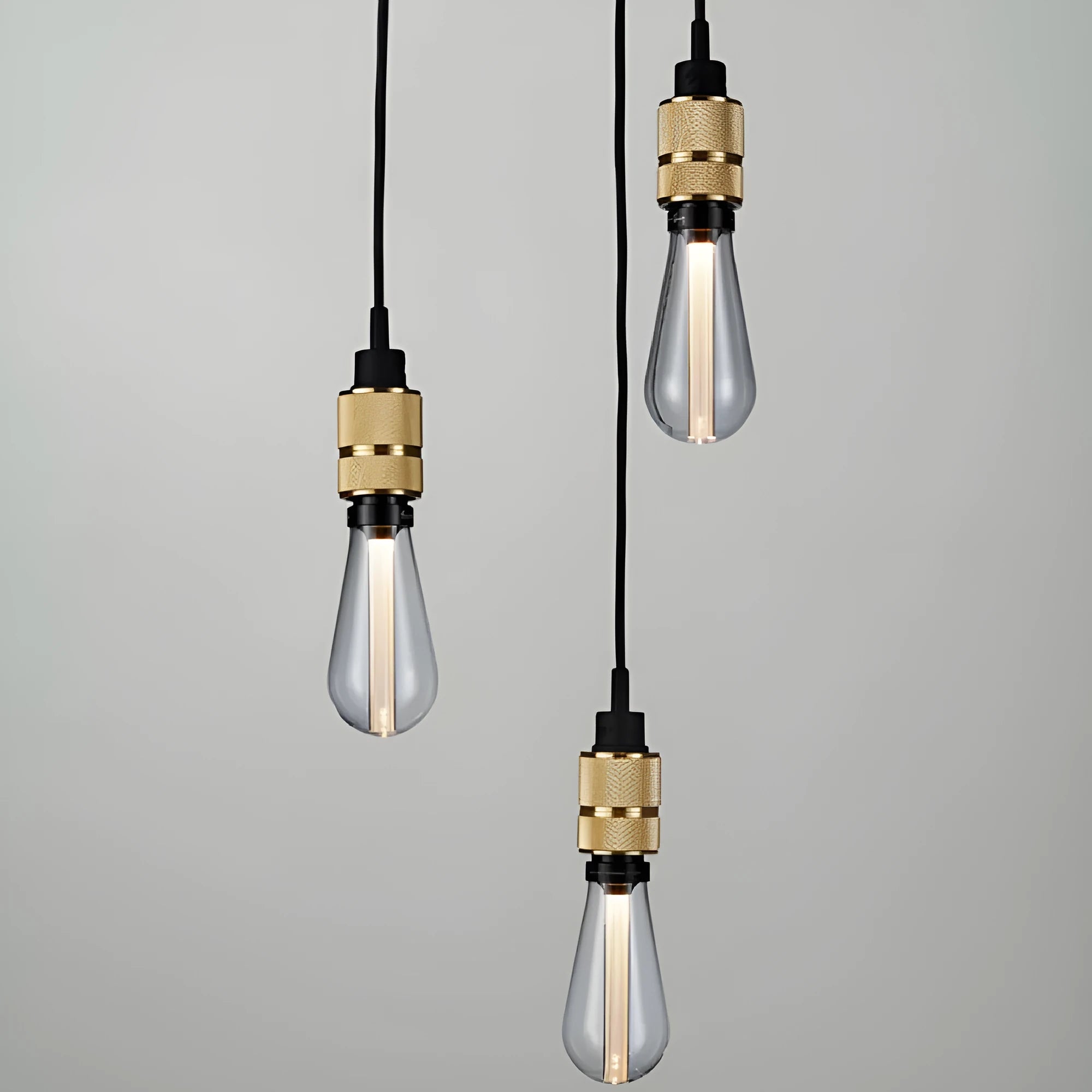 DIY retro ceiling light chandelier assembly kit components showing braided cord and electroplated lamp holder