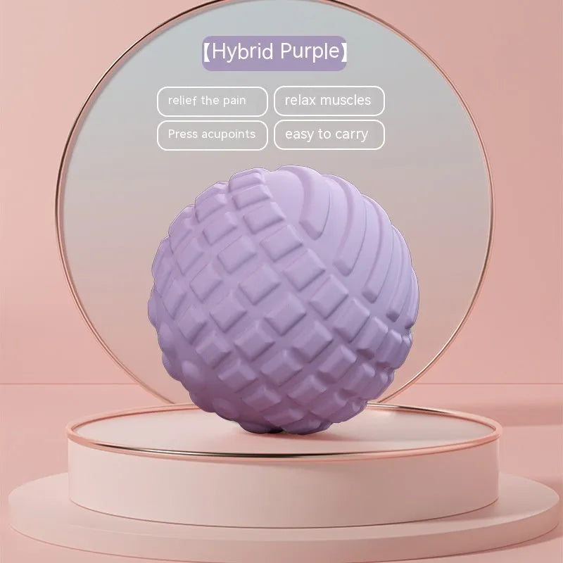 6cm diameter TPR foot massage ball in pink, blue, green, and purple colour options
