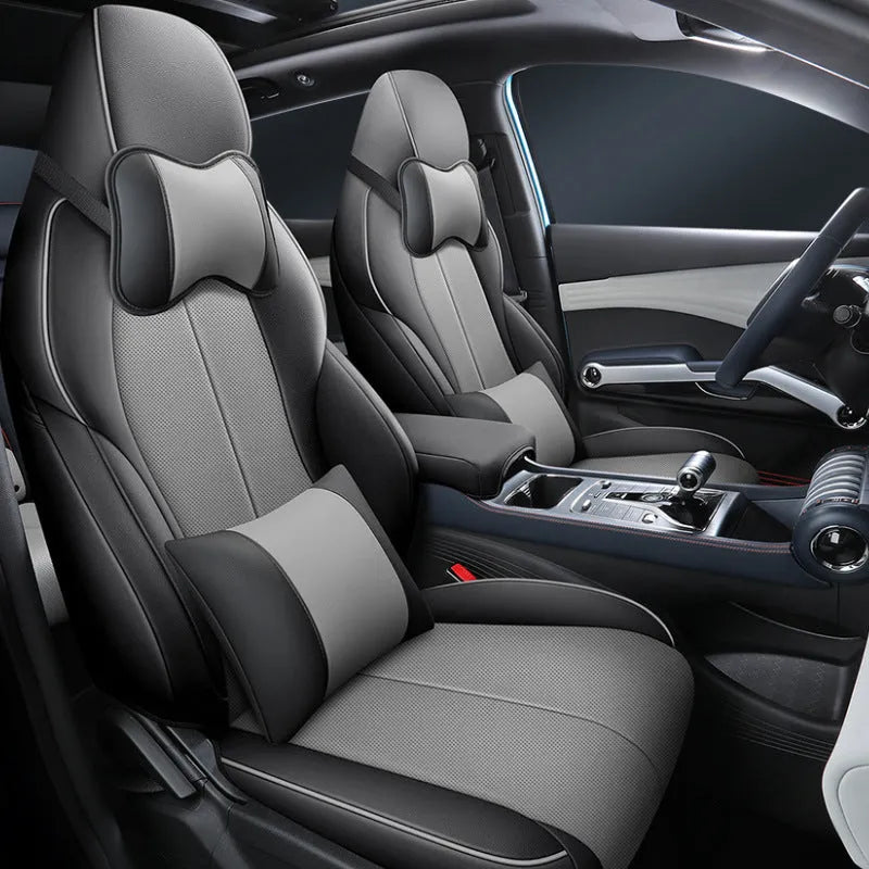 BYD Yuan PLUS car cushion cover in multiple colour options including green, grey, black, blue, and red