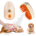 Yellow 4-in-1 cat steam brush with ringworm detector, water reservoir, and silicone grooming teeth