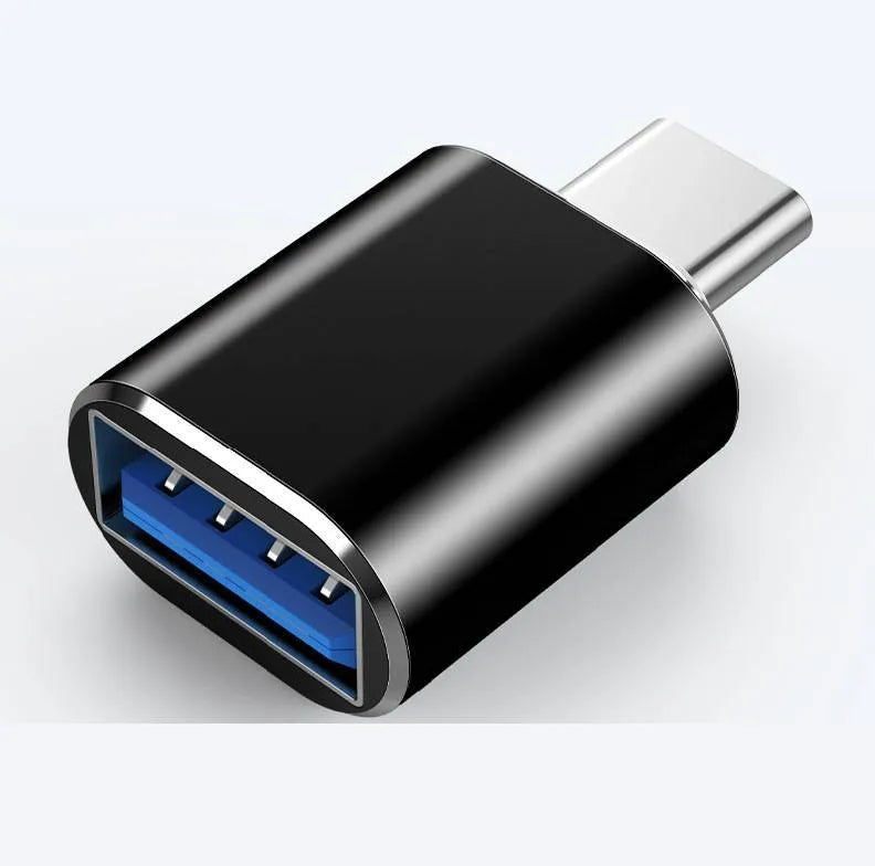 Type-C OTG adapter converter USB-C to USB-A in black silver gold colours