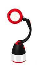 Black green 3-in-1 multifunctional LED table lamp with adjustable head and USB charging port.