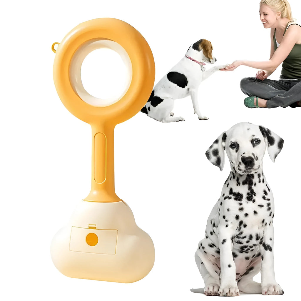 Blue ABS plastic dog pooper scooper with cloud-shaped jaw design for outdoor waste collection