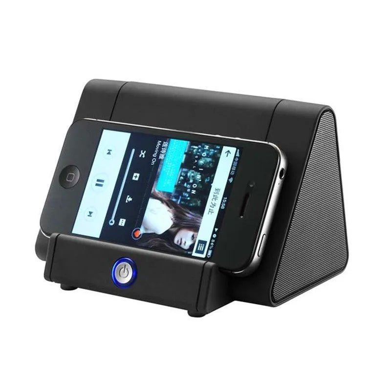 Black and white wireless mini Bluetooth speaker with rechargeable battery for phone and computer audio