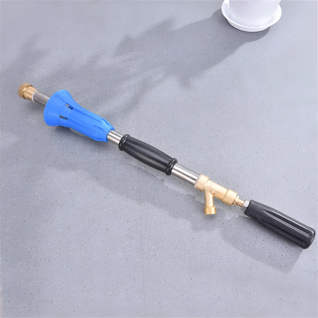 Plastic submachine gun style agricultural spray gun with adjustable nozzle for pesticide spraying
