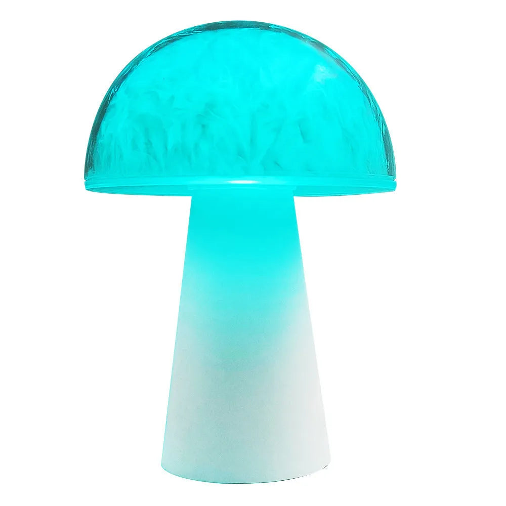 Mushroom-shaped night lamp with remote control for RGB colour changing
