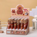 48 cartoon bear design gel pens with plastic shells and carbon black ink in box packaging