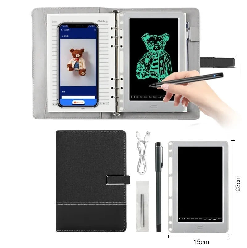 85-inch electronic writing pad with smart pen and USB charger in stitching appearance design