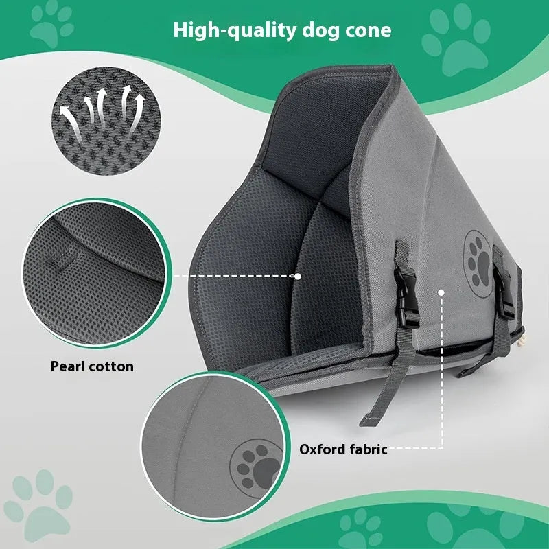 Polyester pet sterilization collar in adjustable sizes with anti-bite ring