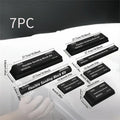 7 black EVA frosted metal blocks for engraving and marking applications