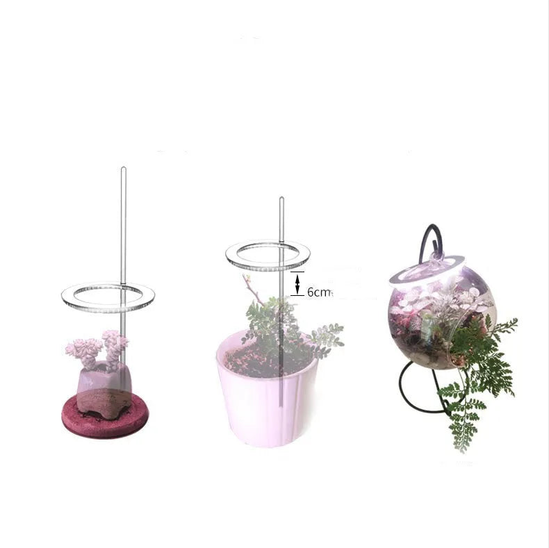 USB LED plant grow light with transparent yellow housing and acrylic mounting stick.