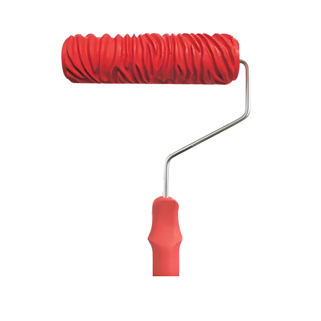 7 inch red texture paint embossing roller for creating wall patterns