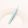 Handmade pointed or elbow eyelash tweezers in pink, blue, or purple, supplied as one piece for makeup and craft use