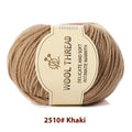 Roll of woolen hand knitting yarn in various colours including autumn fragrance green and bright red