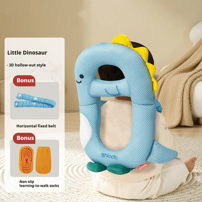 Cartoon baby anti-collision pillow in Little Dinosaur design for toddler fall protection.