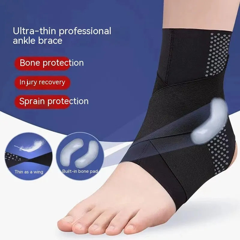 Lycra ankle support brace with anti-kick design for sports and rehabilitation in adult sizes