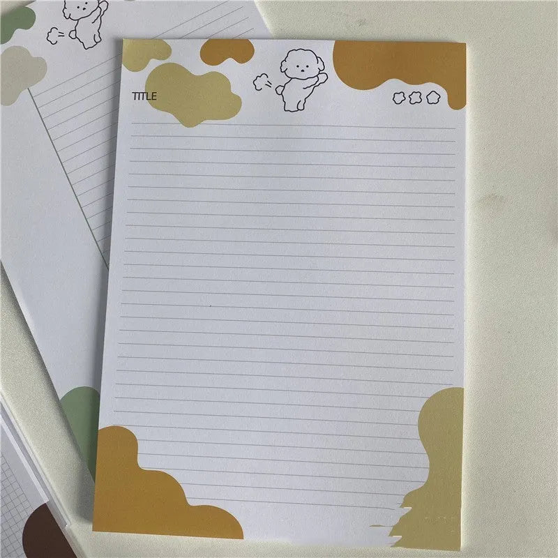 Korean INS Wind Marshmallow Dog B5 sticky note paper pad in six colour options