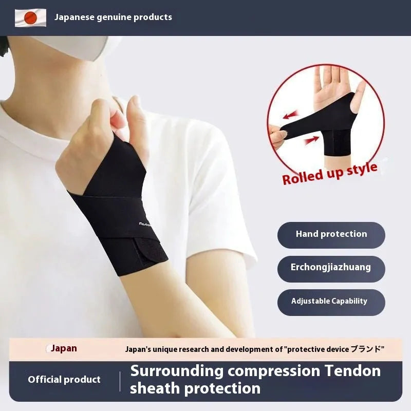 Adjustable athletic wristguards in black and skin colour for sports wrist protection
