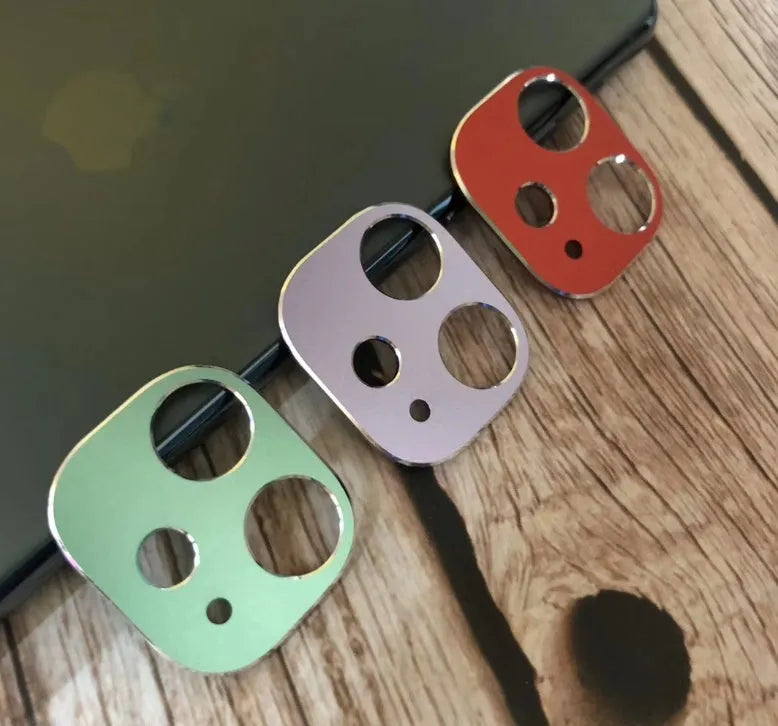 Metal camera lens protection ring for iPhone 11 and iPhone 11 Pro in various colours