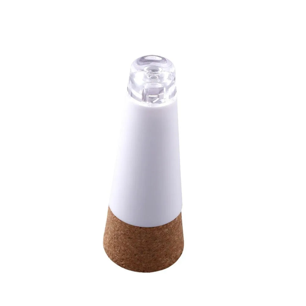 Plastic rechargeable LED bottle cap light with 15 white LEDs for holiday decoration