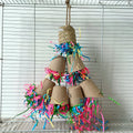38cm wood colour parrot paper cup palm weaving gnawing toy for birds