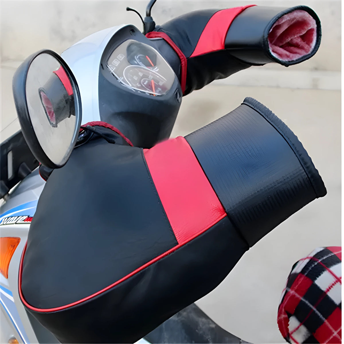 Black one size motorcycle handlebar for motorbike and scooter replacement or upgrade