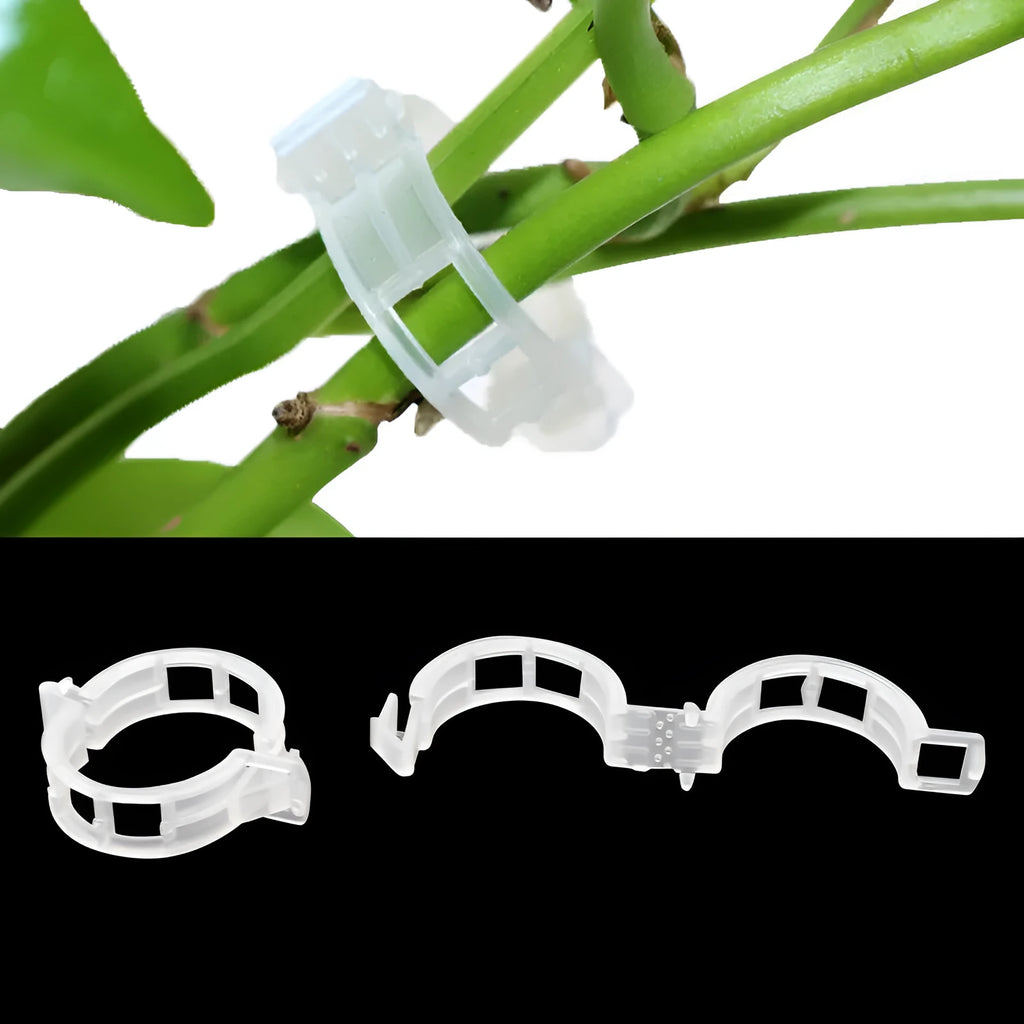 50 plastic garden grafting clips for tomato flowers and plant twigs with smooth injection-moulded surfaces