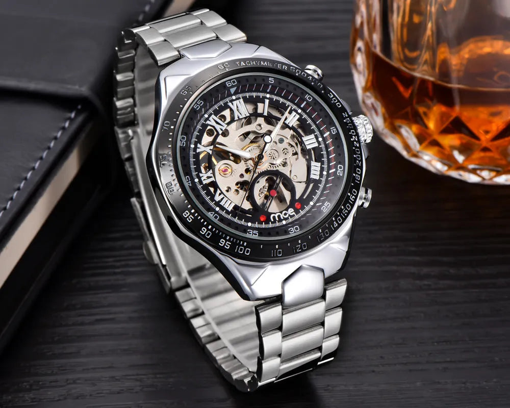 MCE men's explosion-proof automatic mechanical watch shown in one of four available colours