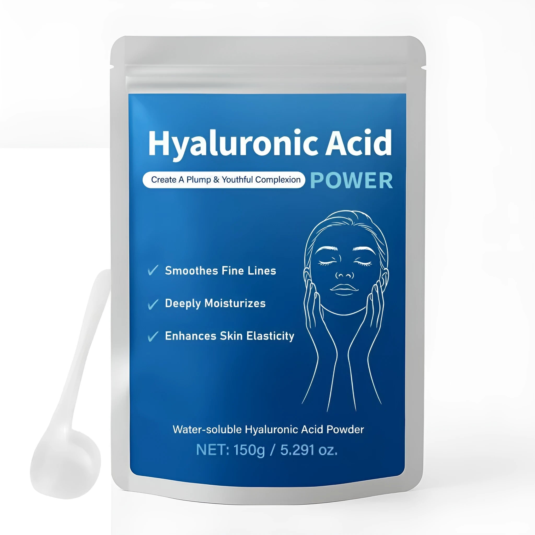 150g hyaluronic acid powder for skincare formulation in container