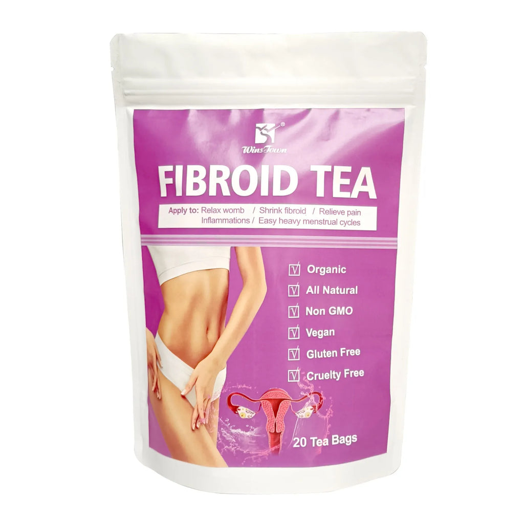 A single pack of C83 Winstown herbal fibroid support tea bags for cold extraction.