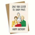 A simple modern printed birthday card with a matching envelope in a selected colour.