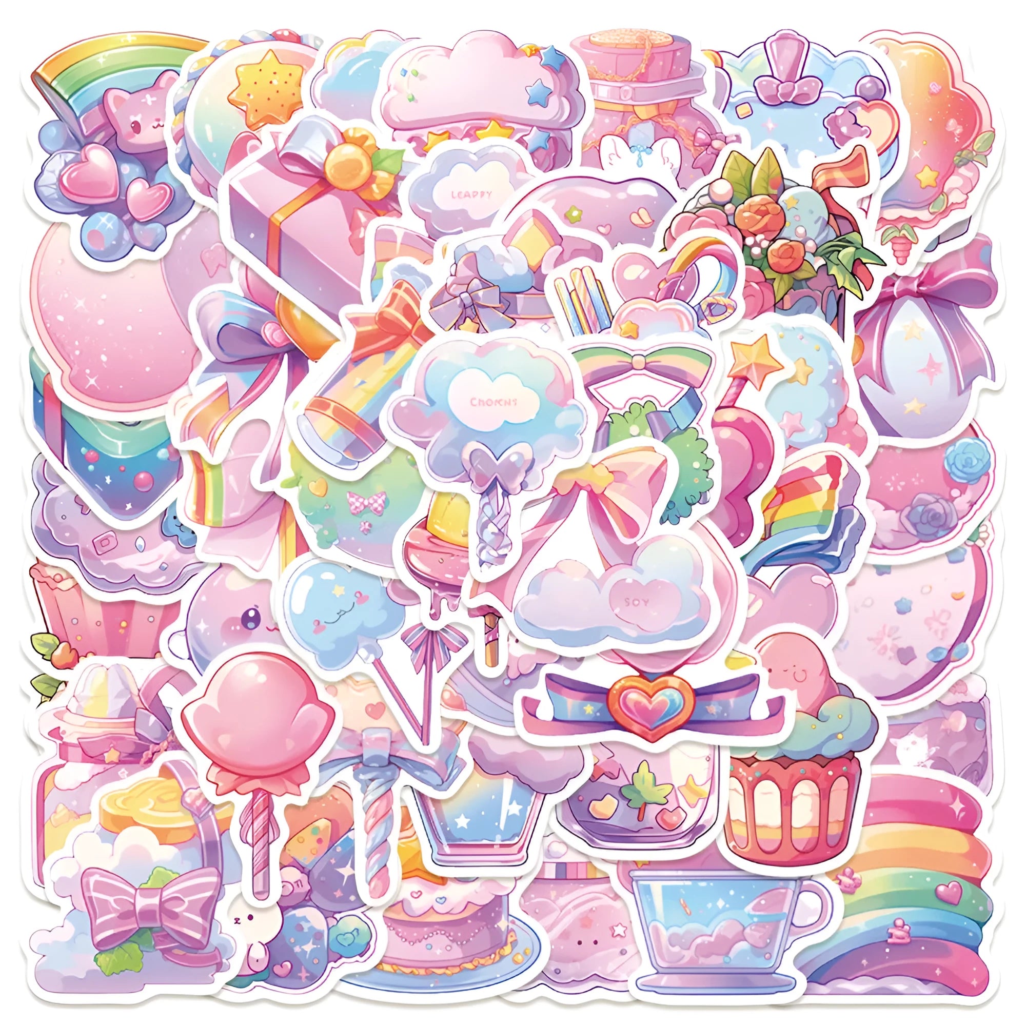 Fresh candy small object decorative waterproof stickers in 4-7cm sizes for hand account decoration
