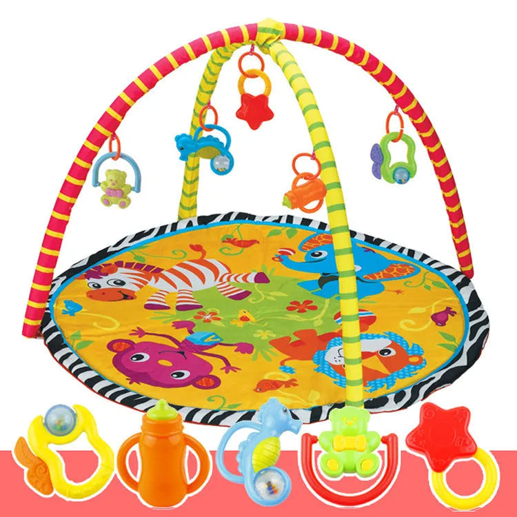 Velvet baby gymnastic game blanket in small animal or big animal design for teenagers