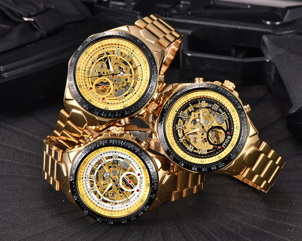 MCE men's explosion-proof automatic mechanical watch shown in one of four available colours