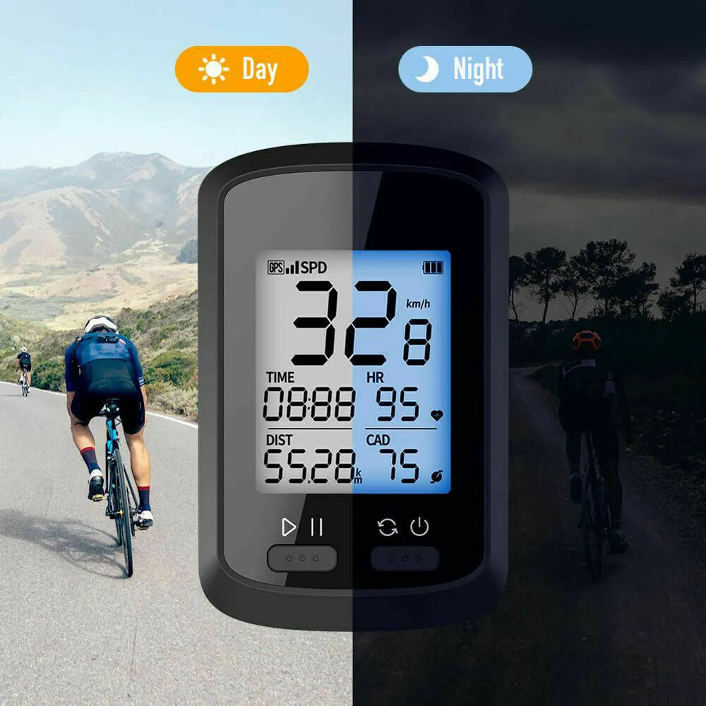 Black plastic waterproof bicycle riding stopwatch digital timer for cycling sports