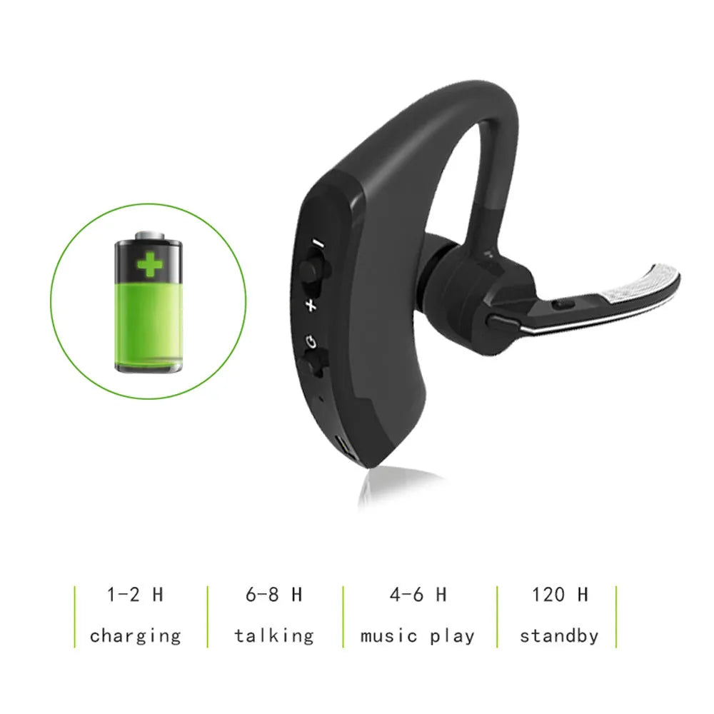 V9 wireless Bluetooth headset with microphone and cable for smartphone business calls