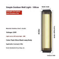 Stainless steel outdoor wall lamp with waterproof IP54 rating for garden and courtyard lighting