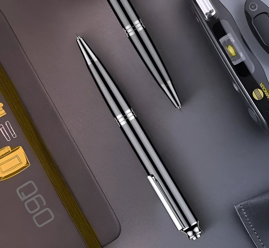 Black pen-style USB voice recorder MP3 player with digital microphone for long-distance recording