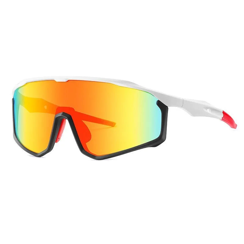 Full-frame mountaineering goggles in a colourful design with UV protection for climbing and hiking.