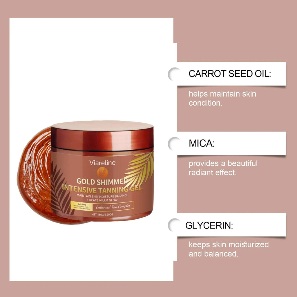 Golden black refreshing skin gel 150g with carrot seed oil and mica for universal skin types