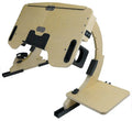 Adjustable wooden folding computer table for bed use showing white maple colour option