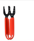 Orange drop-forged steel pipe wrench with 1-inch jaw capacity and knurled handle