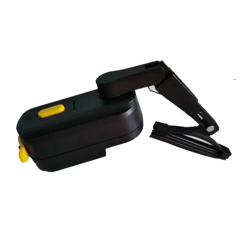 Black smart helmet wiper with 65mm blade for motorcycle visor cleaning, model TZ-HW065.