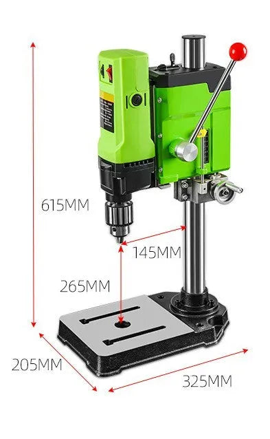 Bench drilling and milling machine with 220V power supply and included clamping pliers