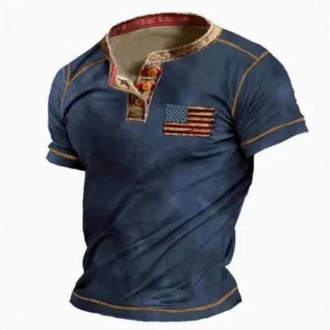 Men's short sleeve sport shirt with simple lapel button front in polyester bird eye cloth