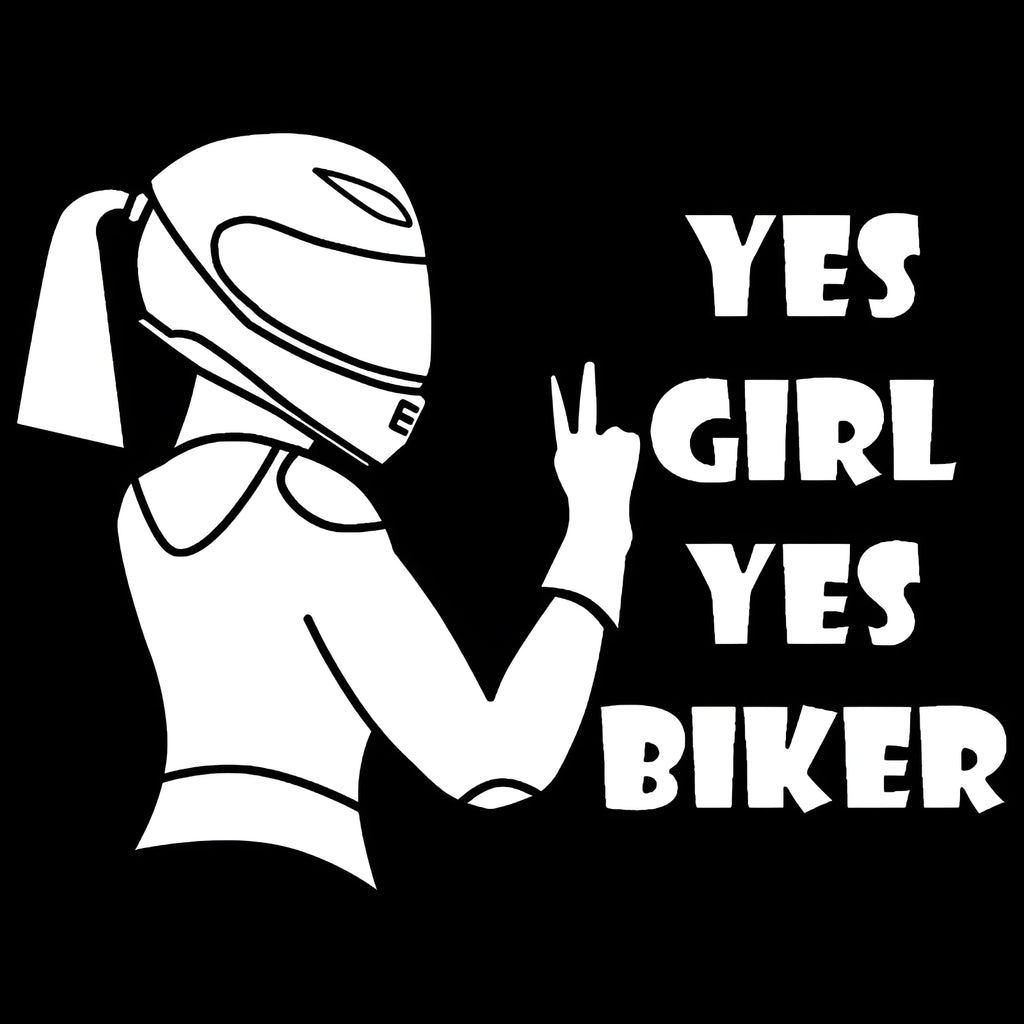 Cool Girl Rider waterproof car sticker showing female character artwork