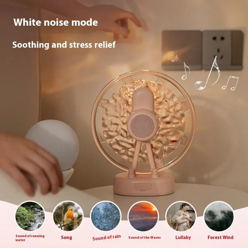 White ferris wheel Bluetooth speaker atmosphere light with water ripple lighting effects