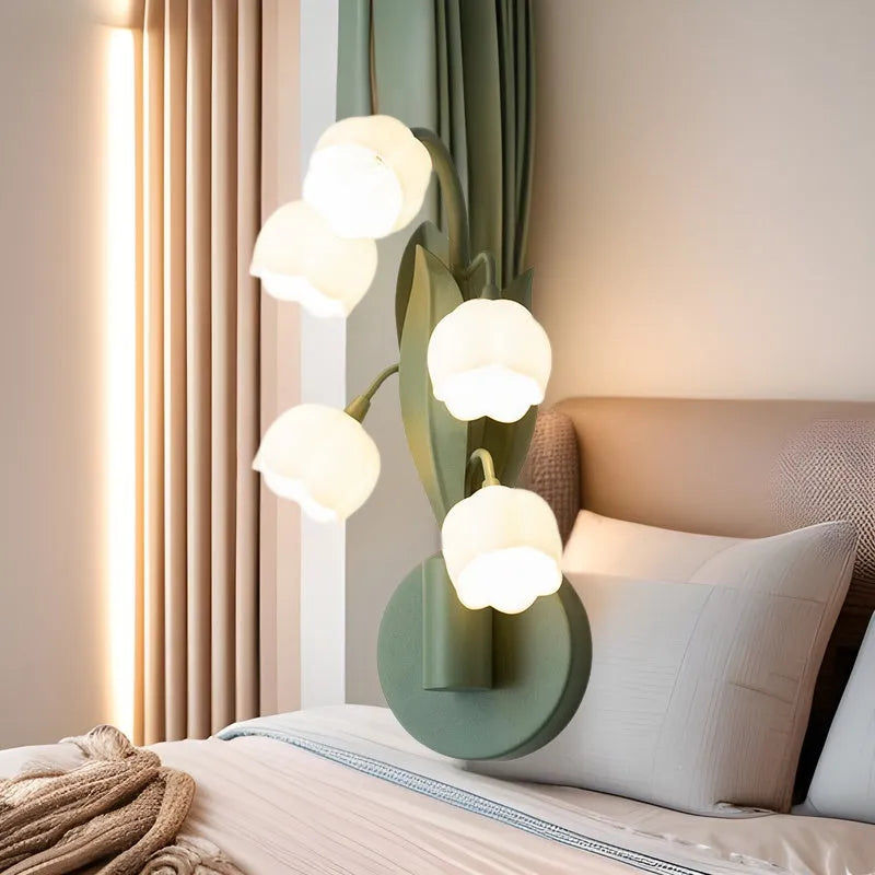 French pastoral style wall lamp with minimalist design and adjustable tricolour light