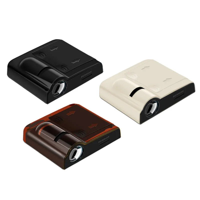 Car decorative projection radium lamp with ABS plastic construction in black or beige colour