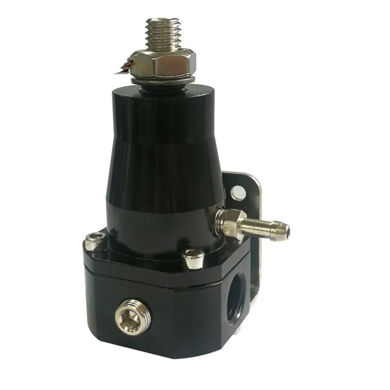 Aluminium fuel pressure regulator with adjustable 30-70 psi pressure range for car performance tuning